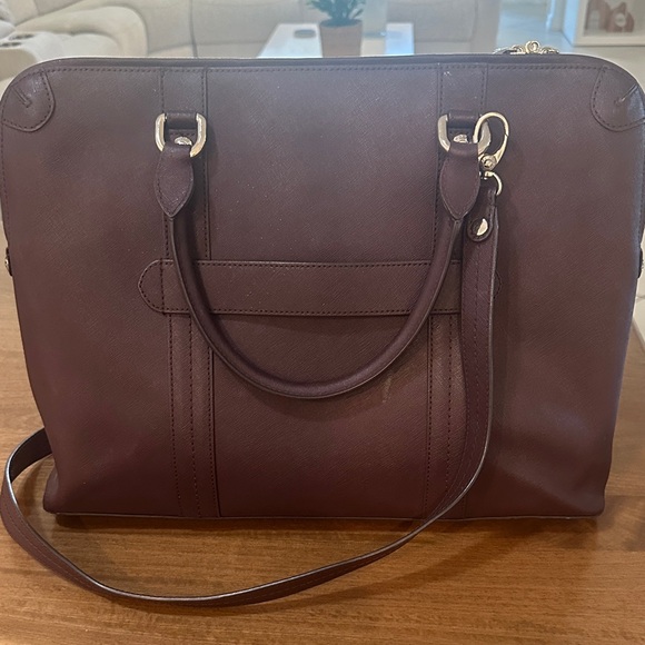Henri Bendel Rich Brown Leather Briefcase - Picture 4 of 6